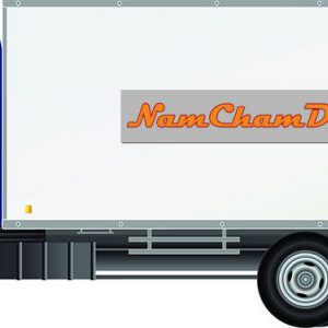 Gia công in Logo nam châm dẻo dán xe tải